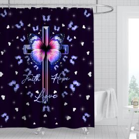 Digital Print-free Bathroom Curtain (Option: YLHTYY17-150gsm finished 590g)