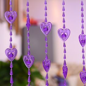 Household Plastic Crystal Acrylic Door Chain Decoration (Option: All Purple-70x130)