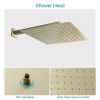 12 Inches Rain Mixer Shower Combo Set Rainfall Wall Mounted Dual Shower Head System