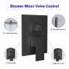 12 Inches Rain Mixer Shower Combo Set Rainfall Wall Mounted Dual Shower Head System